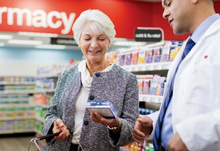 woman shopping at pharmacy