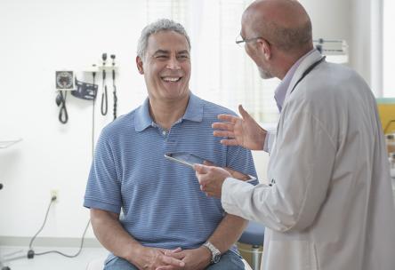 an elder gets a medical check-up