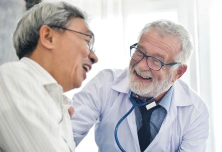 An elder visits the doctor