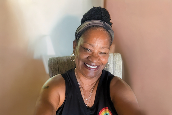 woman smiling 